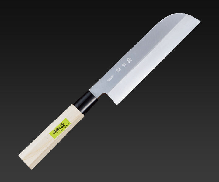 直営公式七寸五分　鎌型　白鞘　菜切包丁　薄刃　211㎜　片刃　関西型　なぎり　日本製　Japanese　vegetable　knife 和包丁