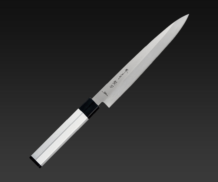 ♡※前Ga1007 刺身包丁 銘入り 濃州孫六 堺高秀 堺刀司 4点まとめ ♡※前Ga1007 刺身包丁 銘入り 濃州孫六 堺高秀 堺